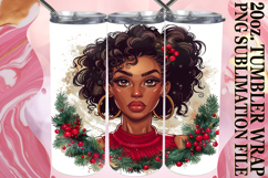 Tender love 20oz tumbler wrap, Xmas Girl Product Image 1