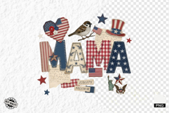 Patriotic MAMA Collage PNG Sublimation Product Image 1