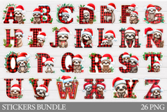Christmas Letter Sticker Bundle. Christmas Sticker Printable Product Image 1