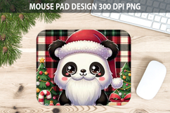 Christmas Panda Mouse Pad Sublimation - Animal PNG Design Product Image 1