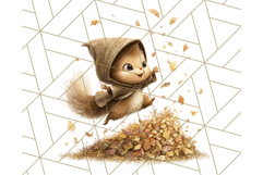 Acorn Village Clipart PNG, Fall Animal Png Product Image 4