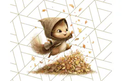 Acorn Village Clipart PNG, Fall Animal Png Product Image 4