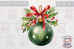 Christmas Ornament Ball sublimation TShirt Winter Green Product Image 1