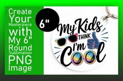 Whimsical Circle Design Keychain Template , Father&#039;s Day Product Image 1