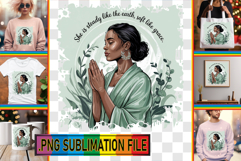 Timeless TOTE BAG Ideas PNG, Praying Woman Product Image 1