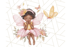 Pastel Pink Fairy Garden Clipart, Enchanted Cottagecore Png Product Image 4