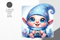Gnome clipart, Fantasy clipart, Camera clipart Product Image 1