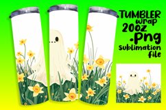 Charming Spring Easter Ghost Tumbler: Whimsical 20oz Product Image 1