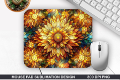 Flowers Mouse Pad Sublimation, Summer Mouse Pad PNG Product Image 1