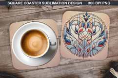 Christmas Coaster Sublimation, Christmas Coaster PNG Design Product Image 1