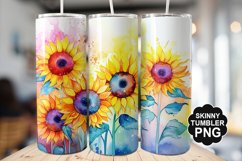 Rainbow Sunflower Tumbler - Sublimation Tumbler Design Product Image 1