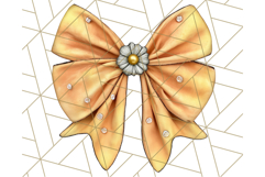 Fall Bow Clipart, Autumn Hair Bows PNG, Fall Ribbon Png Product Image 4