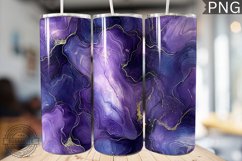 Purple Luxury Alcohol Ink Tumbler Wrap -High Quality 300 Dpi Product Image 1