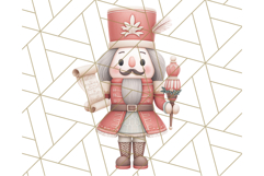 Nutcracker Clipart, Festive Holiday Toy Soldier PNG Art Product Image 4