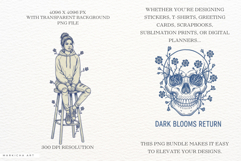 Hand-drawn Spring Night Clipart Product Image 2