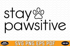 Stay Pawsitive SVG | Quotes | SVG Cut files Product Image 1