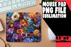 Colorful Flower Embroidery Mouse Pad Sublimation Product Image 1