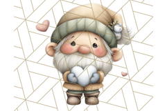 Watercolor Winter Gnome Clipart, Cute Gnome Christmas PNG Product Image 4