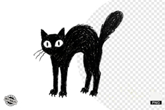 Halloween Black Cat Clipart Product Image 1