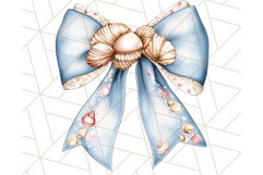 Watercolor Summer Bow Clipart PNG, Coquette Bright Bow Png Product Image 4