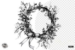Black and White Halloween Autumn Clipart Product Image 1