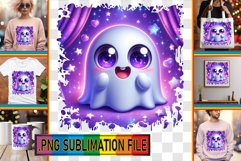 Timeless TOTE BAG Designs PNG, 3D Cute Ghost Product Image 1