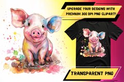 Colorful Watercolor Creature Sublimation Pattern - Happy PNG Product Image 1
