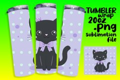Adorable Watercolor Kitten Tumbler Wrap Product Image 1