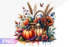 Autumn Harvest Pumpkin Sublimation - Pumpkin Clipart Design Product Image 1