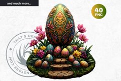 Fantasy Easter clipart Set, Easter bunny, Easter eggs Product Image 10