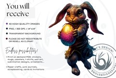 Fantasy Easter clipart Set, Easter bunny, Easter eggs Product Image 2