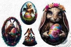 Fantasy Easter clipart Set, Easter bunny, Easter eggs Product Image 5