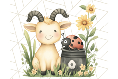 Cute Animal Friends Clipart PNG, Whimsical Spring Animal Duo Product Image 4