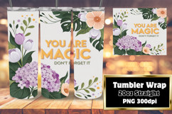 RICH 20oz Tumbler Template for Gifts , Flower Quote Product Image 1