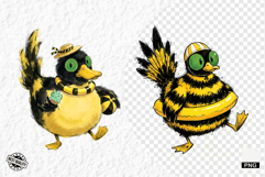 Whimsical Summer Duck Png Clipart Product Image 1