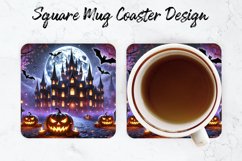 Halloween House Mug coaster | Coaster | Sublimation Design Product Image 1