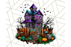 Haunted Houses Clipart PNG, Spooky Halloween Homes Product Image 4