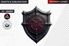 Evil Sorcerer Artifact Clipart - Dark Fantasy wizard staff Product Image 1