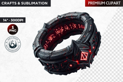 Evil Sorcerer Artifact Clipart - Dark Fantasy wizard staff Product Image 1