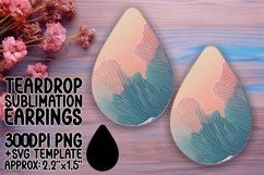 Stunning Gradient Art Teardrop Earrings for Sublimation Product Image 1