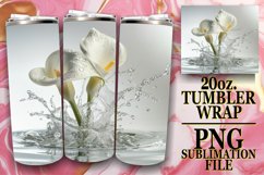 Floral Ripple: 20oz Tumbler Sublimation Splash Product Image 1