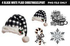 Black White Plaid Christmas PNG Product Image 1