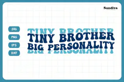 Funny Boy Toddler T-shirt Quotes SVG | Tiny Brother Product Image 3