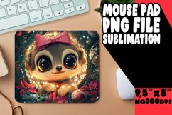 Sweet Desk Mat Sublimation Designs, Christmas Animals Product Image 1