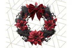 Gothic Christmas Clipart Dark Holiday PNG, Dark Christmas Product Image 4