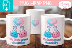 Cute Valentine Mug Wrap PNG, Funny Valentines mug template Product Image 2