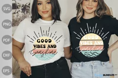 Good Vibes and Sunshine Svg / Summer Quote SVG Design Product Image 3