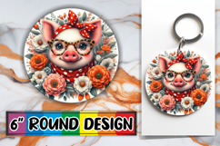 Enchanted Circle Keychain PNG, Cute Animals Product Image 1