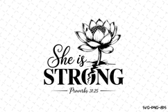 She is strong SVG | SVG Cut files | Cricut Product Image 1