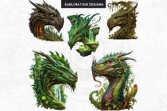 Fantasy Dragons Clipart Set, dragon PNG, Fantasy PNG Product Image 6
